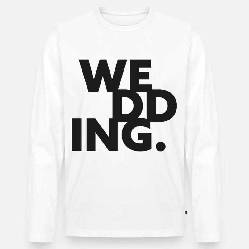 GIUDAN Berlin Collection: WEDDING - Männer Premium Bio Langarmshirt - Weiß