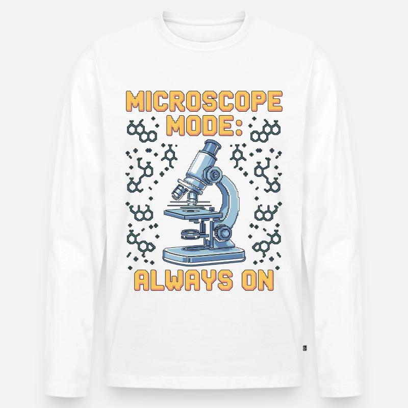 Lab Technician Microscope Mode Always Clinical Lab - Männer Premium Bio Langarmshirt - Weiß