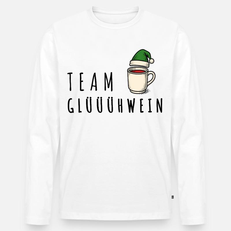 Team Glühwein – Christkindlmarkt Punsch Advent - Männer Premium Bio Langarmshirt - Weiß