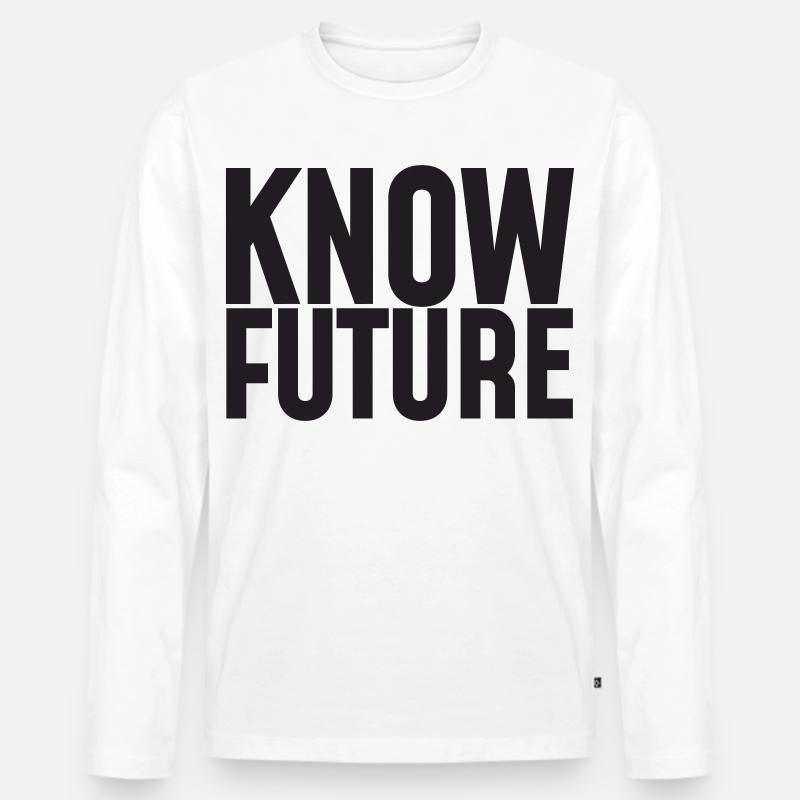 KNOW FUTURE - Männer Premium Bio Langarmshirt - Weiß