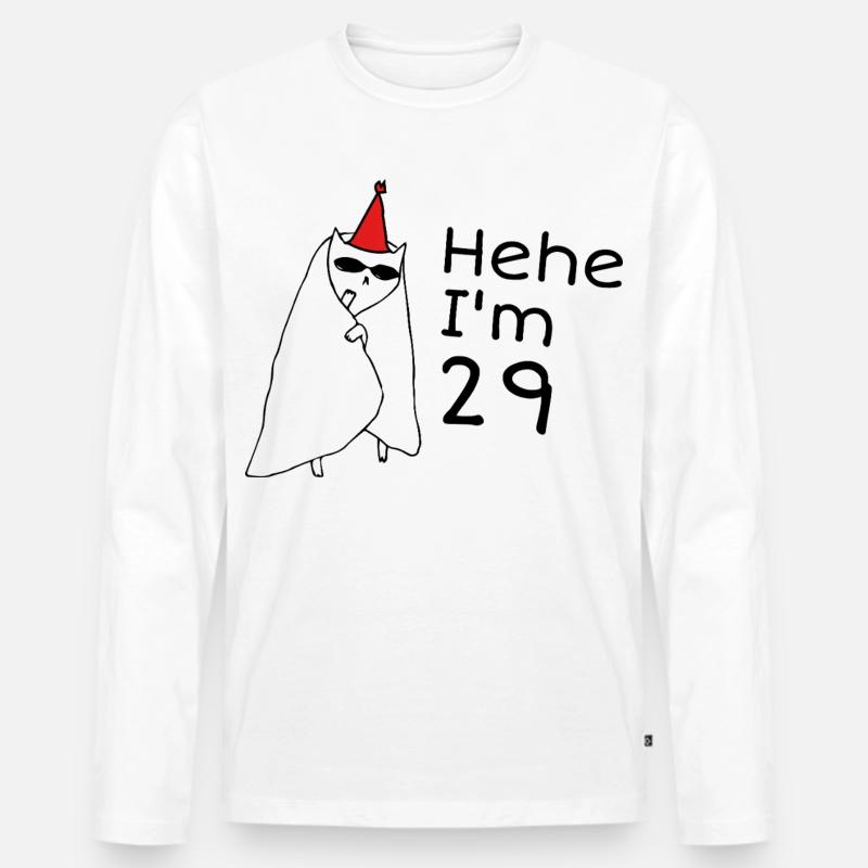 29-jähriges Jubiläum – 29-jähriges Jubiläumsgeschenk - Männer Premium Bio Langarmshirt - Weiß