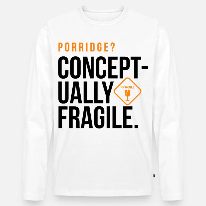 giudan  - Porridge - conceptually fragile - Männer Premium Bio Langarmshirt - Weiß