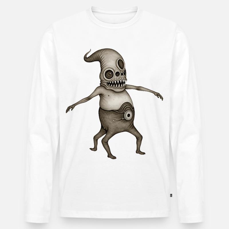 BUG #13 – dunkle Hölle - Männer Premium Bio Langarmshirt - Weiß