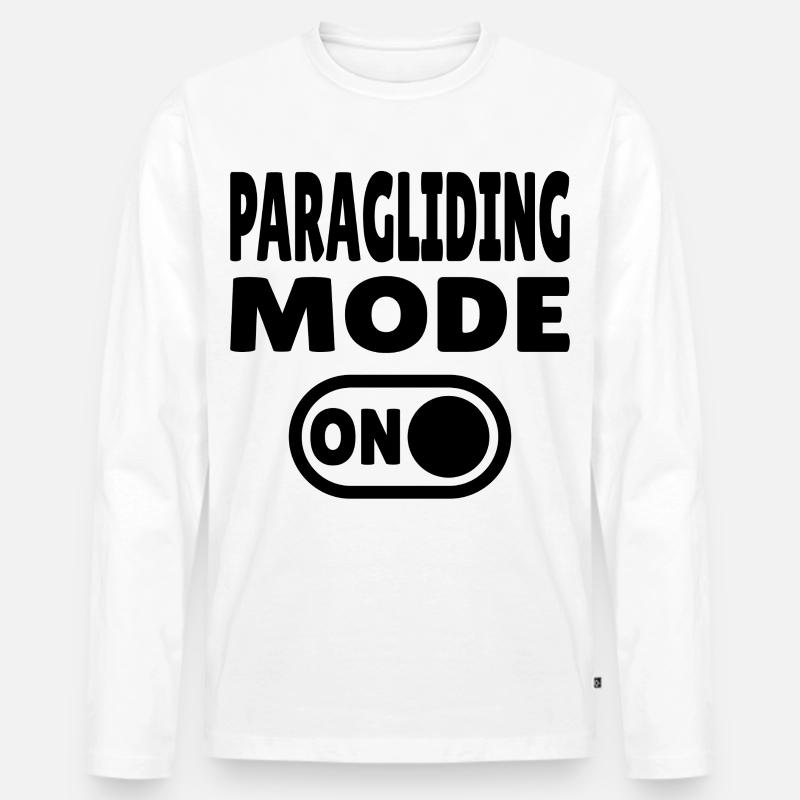 Paragliding Mode ON – Gleitschirmfreiheit - Männer Premium Bio Langarmshirt - Weiß