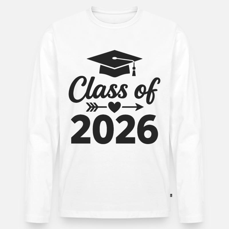 CLASS OF 2026 Absolventen Abschluss Studium - Männer Premium Bio Langarmshirt - Weiß