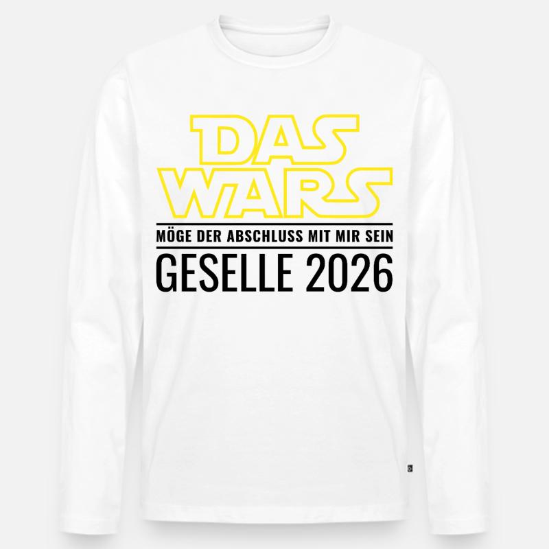 Geselle 2026 Das wars - Männer Premium Bio Langarmshirt - Weiß