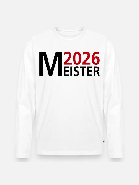 Champion 2026 Championship - Men's Premium Organic Long Sleeve Shirt - white