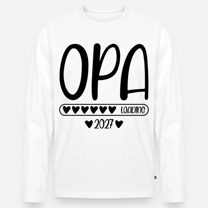 Opa 2027 loading - Männer Premium Bio Langarmshirt - Weiß