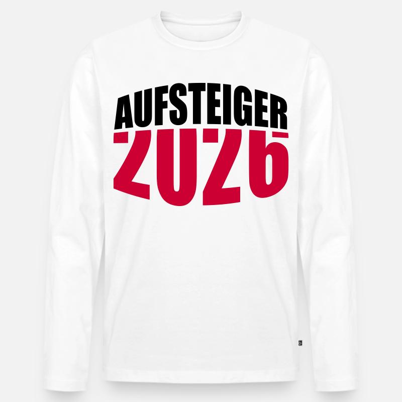 Aufsteiger 2026 Aufstieg - Männer Premium Bio Langarmshirt - Weiß