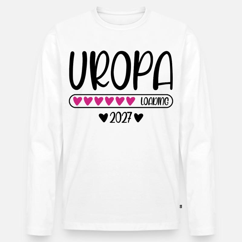 Uropa 2027 loading mit Herzchen Ladebalken - Männer Premium Bio Langarmshirt - Weiß