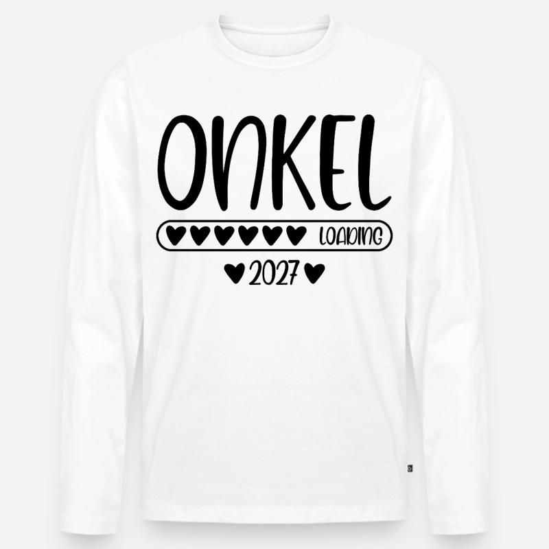 Onkel 2027 loading - Männer Premium Bio Langarmshirt - Weiß