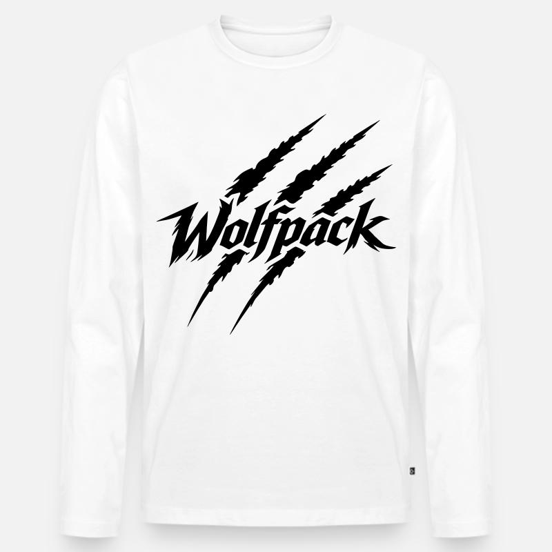 Woldsrudel - Männer Premium Bio Langarmshirt - Weiß