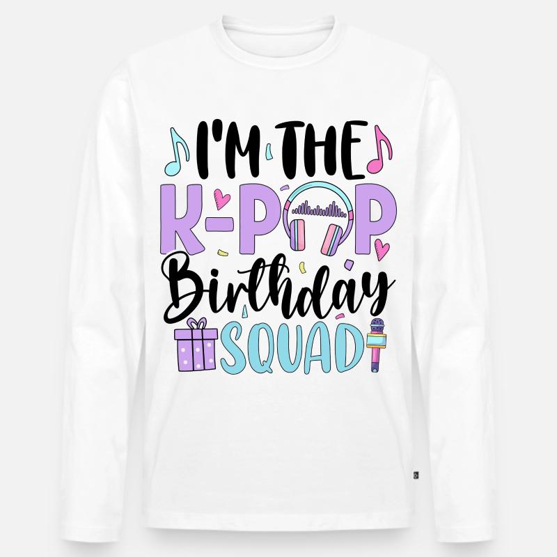 I'm The K Pop Birthday Squad - Männer Premium Bio Langarmshirt - Weiß