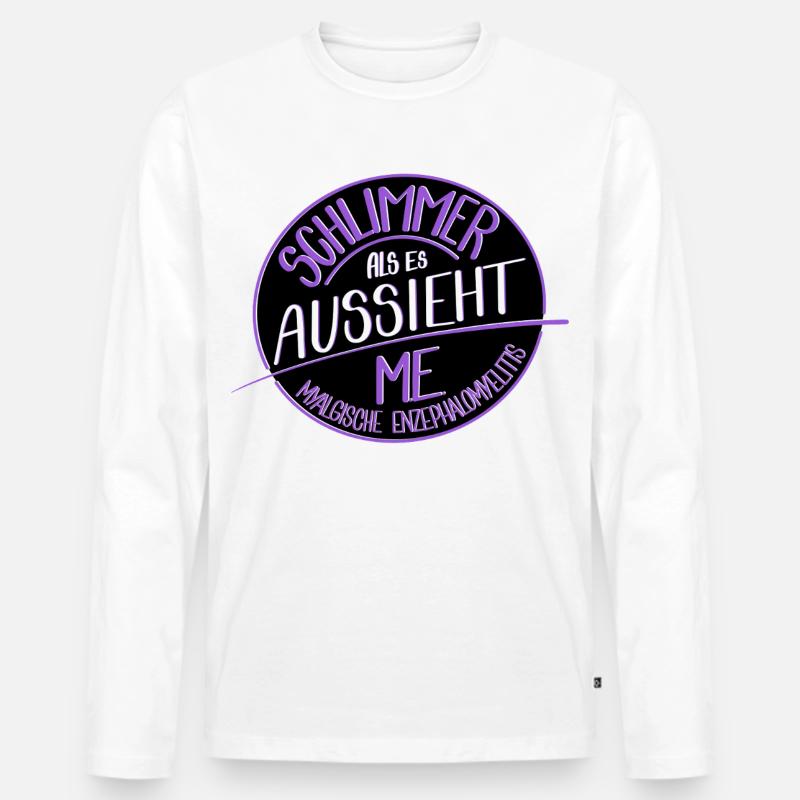 Schlimmer als es aussieht, M.E.  - Männer Premium Bio Langarmshirt - Weiß