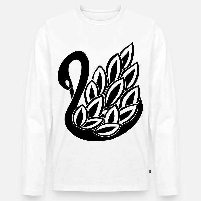 Il Cigno Nero - Maglia a manica lunga ecologica premium da uomo - bianco