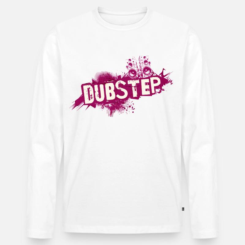 Dubstep-Graffiti-Grunge - Männer Premium Bio Langarmshirt - Weiß