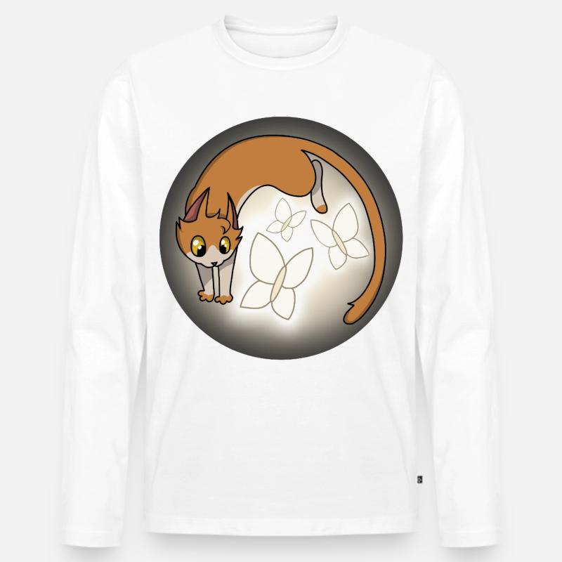Schnurrhaare des Lichts - Männer Premium Bio Langarmshirt - Weiß