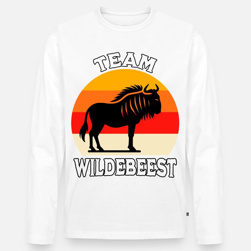 Team Gnu - Männer Premium Bio Langarmshirt - Weiß