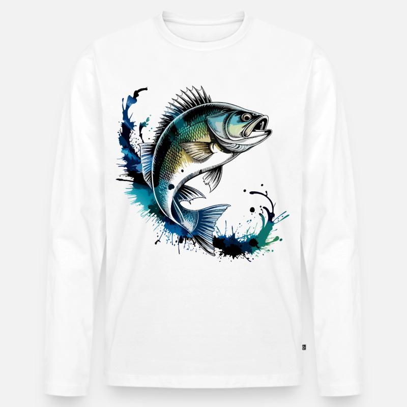 Barsch Design - Männer Premium Bio Langarmshirt - Weiß