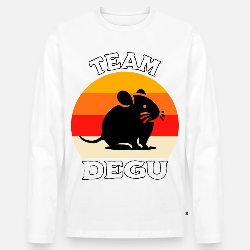Team Degu - Männer Premium Bio Langarmshirt - Weiß