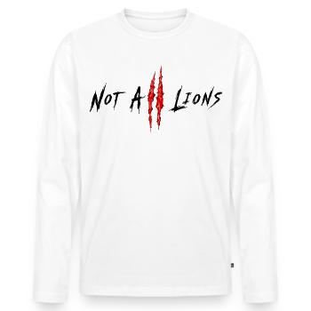 Tous les Lions ne sont pas... - T-shirt manches longues Premium bio Homme - blanc - Devant - Nico (187cm)