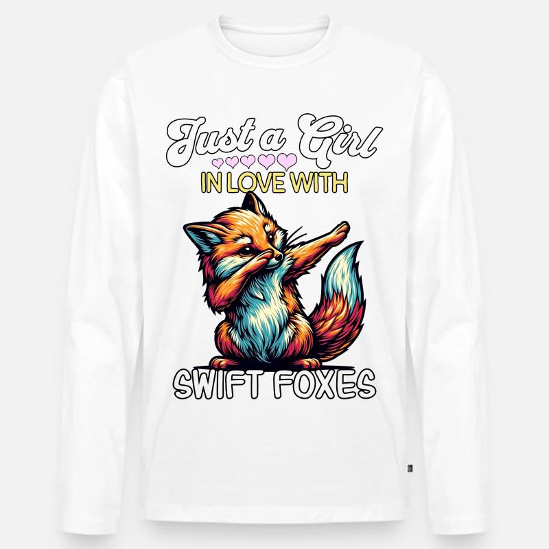 Swiftfuchs Mädchen Swift Fox - Männer Premium Bio Langarmshirt - Weiß