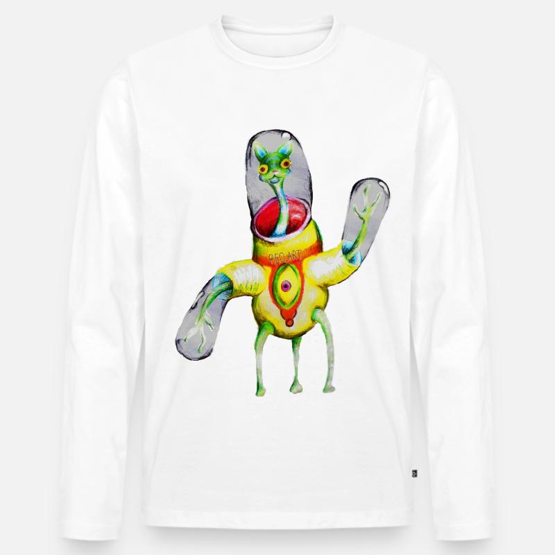Jumpee - Männer Premium Bio Langarmshirt - Weiß