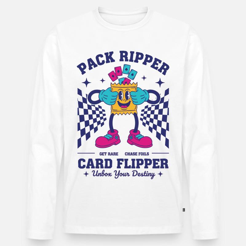 Pack Ripper Card Flipper Unbox Your Destiny - Männer Premium Bio Langarmshirt - Weiß