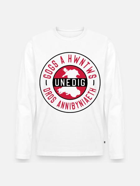 Gogs A Hwntws Unedig Dros Annibyniaeth - Men's Premium Organic Long Sleeve Shirt - white