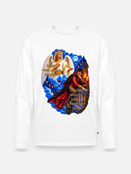 Respect Boundaries - Männer Premium Bio Langarmshirt - Weiß