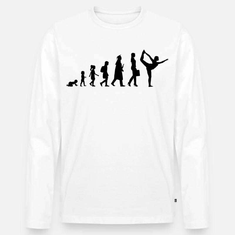 Yogini Entwicklung - Männer Premium Bio Langarmshirt - Weiß