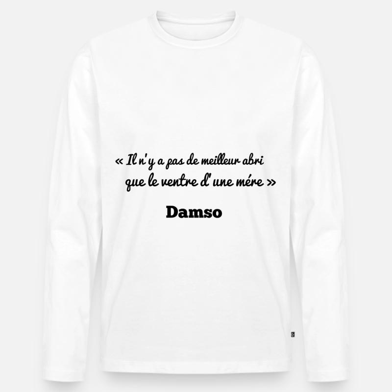 Pointe - Männer Premium Bio Langarmshirt - Weiß