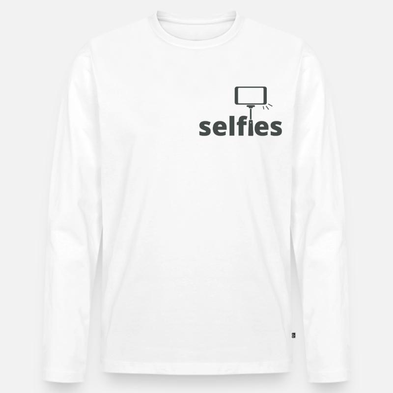 Enough_white - Männer Premium Bio Langarmshirt - Weiß