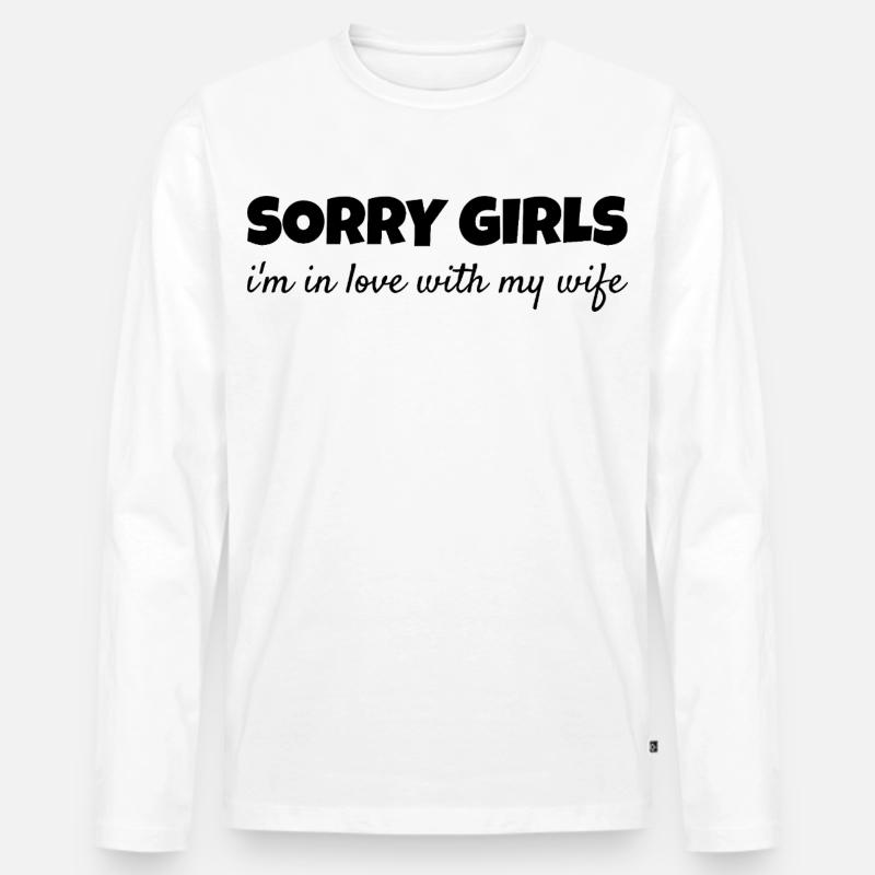 Vergeben Ehemann Stolz Liebesbeweis Romantisch - Männer Premium Bio Langarmshirt - Weiß