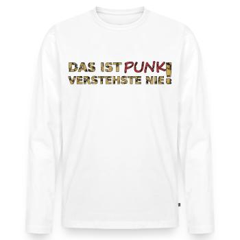 Das ist Punk - Männer Premium Bio Langarmshirt - Weiß - Vorne - Nico (187cm)