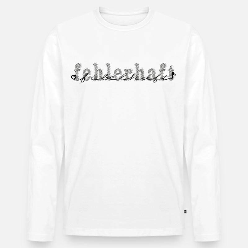 Fabelhaft fehlerhaft! - Männer Premium Bio Langarmshirt - Weiß