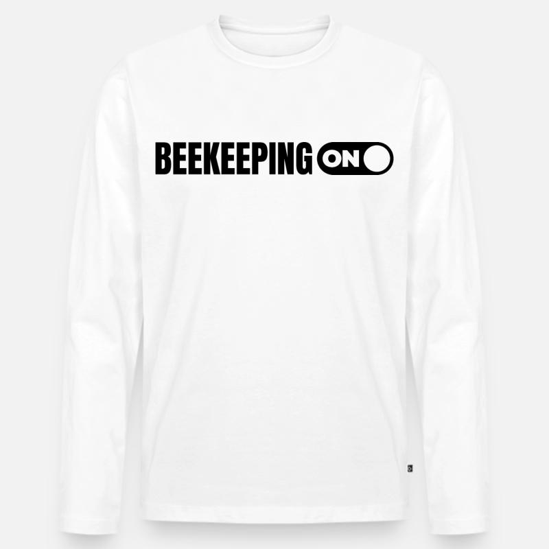 Imkerei - Männer Premium Bio Langarmshirt - Weiß