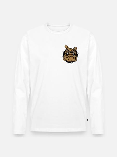 Bulldog Anglais souriant ! - T-shirt manches longues Premium bio Homme - blanc