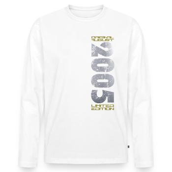 20th Birthday Original August 2005 Vintage 2005 - Men's Premium Organic Long Sleeve Shirt - white - Front - Nico (187cm)