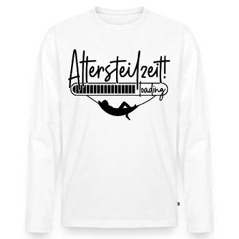 ATZ Ladebalken Hängematte Altersteilzeit loading - Männer Premium Bio Langarmshirt - Weiß - Vorne - Nico (187cm)