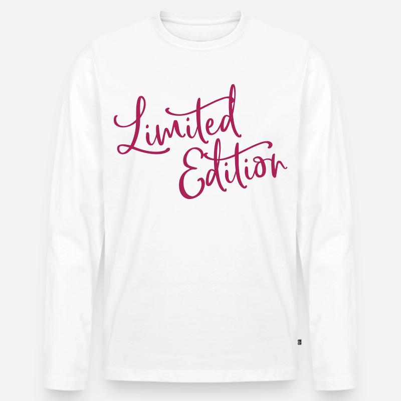 Limited Edition - Männer Premium Bio Langarmshirt - Weiß