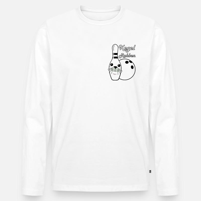 Kegelrobben - Männer Premium Bio Langarmshirt - Weiß