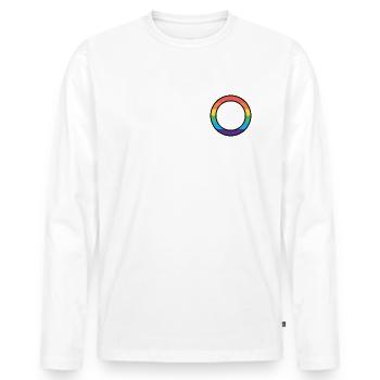Ace Spectrum - Männer Premium Bio Langarmshirt - Weiß - Vorne - Nico (187cm)