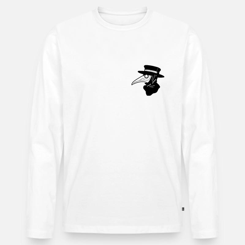 der Arzt der Pest - Männer Premium Bio Langarmshirt - Weiß