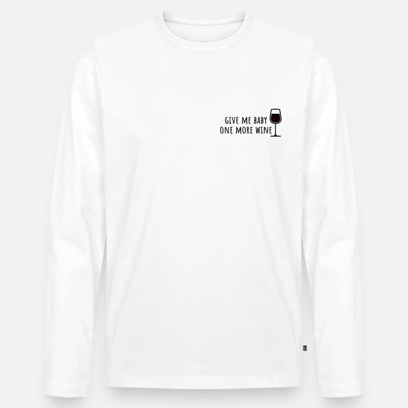 Wein Sprüche - Männer Premium Bio Langarmshirt - Weiß