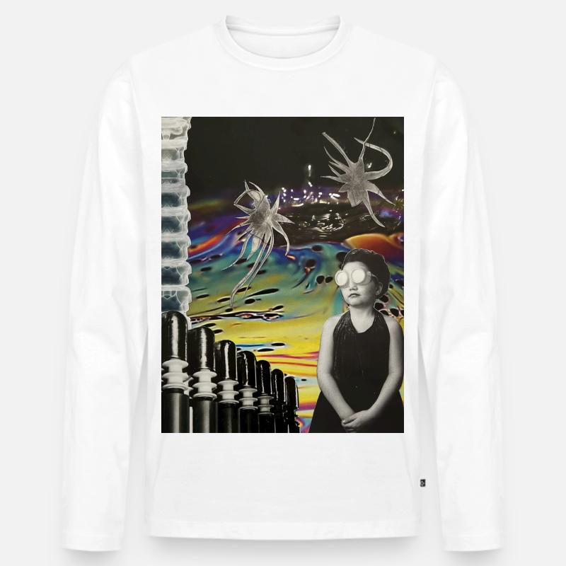 Brave New World - Männer Premium Bio Langarmshirt - Weiß