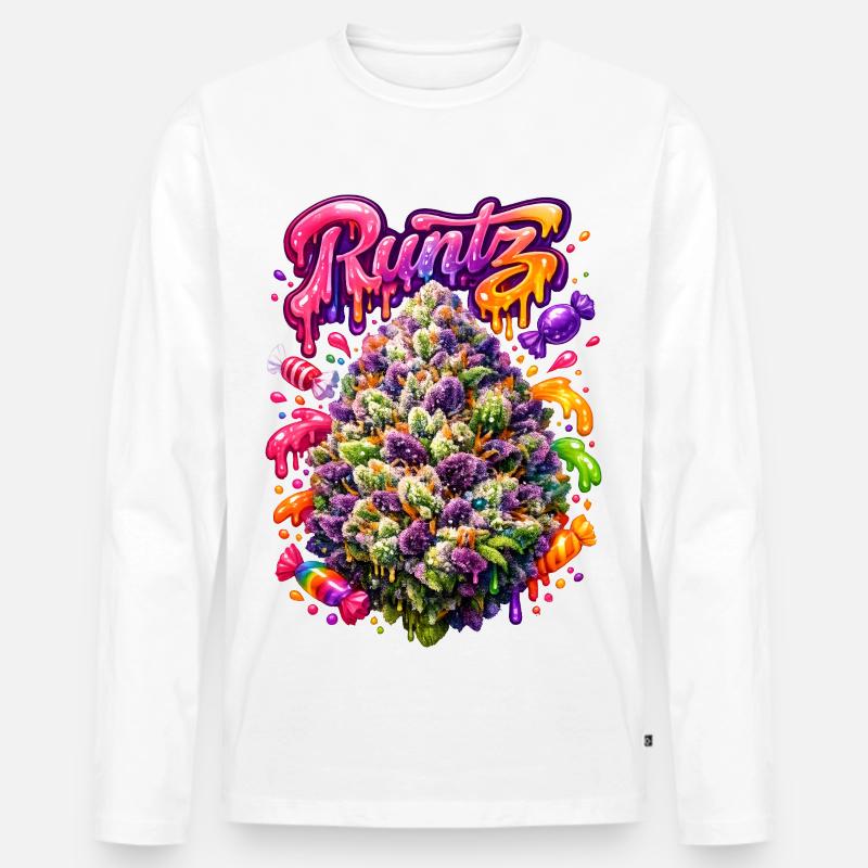 Runtz Candy Graffiti Kunstdruck - Männer Premium Bio Langarmshirt - Weiß
