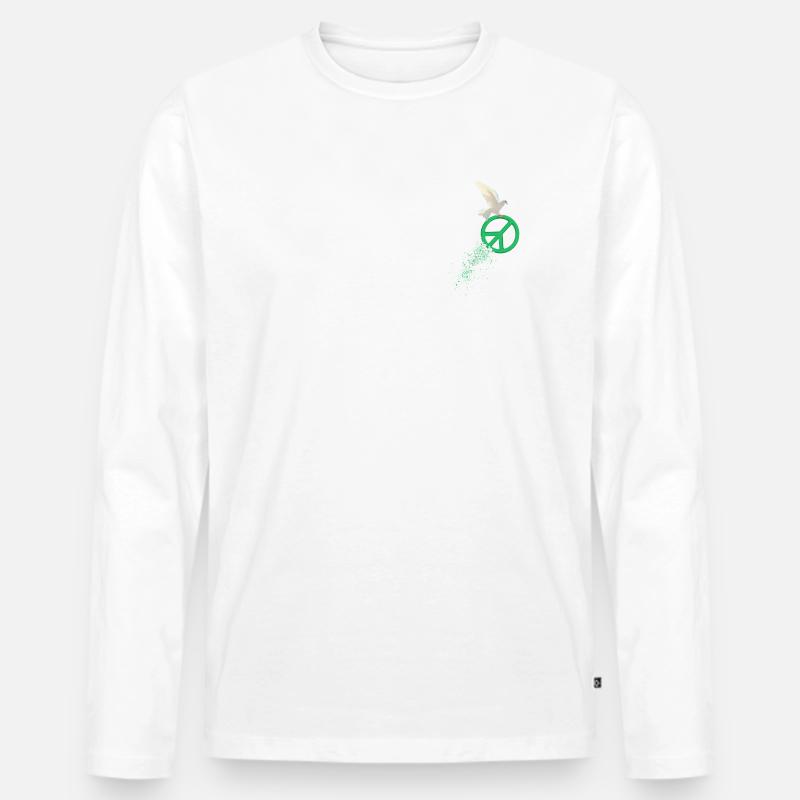 Frieden - Männer Premium Bio Langarmshirt - undefined