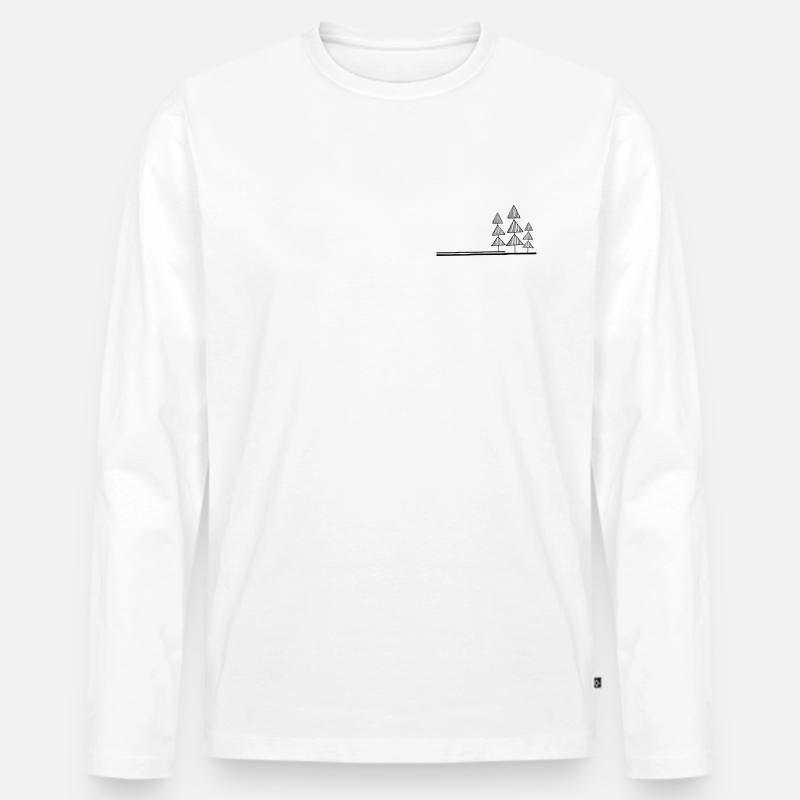 Tree Tree Tree - Männer Premium Bio Langarmshirt - Weiß