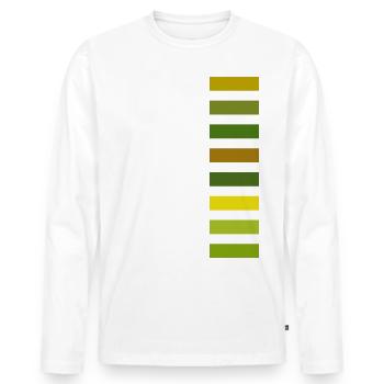 Shades of green - Men's Premium Organic Long Sleeve Shirt - white - Front - Nico (187cm)